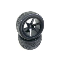 Absima - 1/10 Buggy Wheel Set 6-Spoke/Street Front Black (2 Pce)