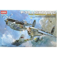 Academy - 1/48 P-38 Combination Version Lightning Plastic Model Kit [12282]