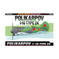 Academy - 1/48 Polikarpov I-16 Type 24 Le: Plastic Model Kit [12314]
