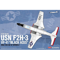 Academy - 1/72 USN F2H-3 VF-41 "Black Aces" Banshee Plastic Model Kit [12548]