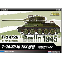 Academy - 1/35 T-34/85 No.183 Factory "Berlin 1945" Plastic Model Kit [13295]