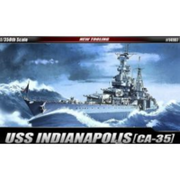 Academy - 1/350 U.S.S. CA-35 Indianapolis Plastic Model Kit [14107]