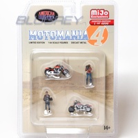 American Diorama - 1/64 MotoMania - 4 Diecast Figure Set Accessory