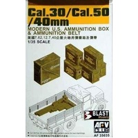 AFV Club - 1/35 Cal.30/Cal.50/40mm Ammo Box Plastic Model Kit