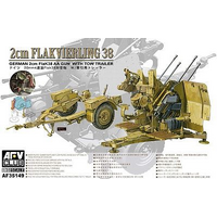 AFV Club - 1/35 4X2cm Flakvierling 38 with trailer Plastic Model Kit