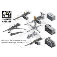 AFV Club - 1/35 U.S. M2HB .50 Cal Machine Gun Set W/M3 Tripod & M63 ANTI-AIRCRAFT MOUNT
