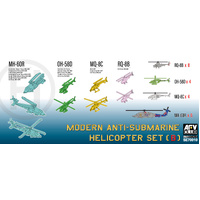 AFV Club - 1/700 Modern Anti-submarine Helicopter Set 2 (MH-60R & OH-58D & MQ-8B/C) Plastic Model Kit