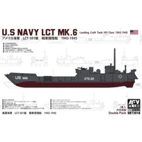 AFV Club - SE73518 1/350 U.S Navy LCT Mk. 6-501 class (1943-1945) (Double Seat) Plastic Model Kit