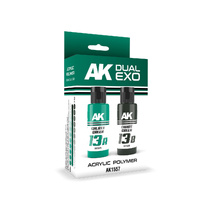 AK Interactive Dual Exo Galaxy Green &amp; Chaos Green Paint Set