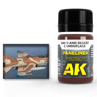 AK Interactive Weathering: Paneliner For Sand And Desert Camouflage 35ml Enamel Paint