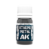 AK Interactive Xtreme Metal Black Base Enamel Paint 30ml