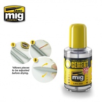 Ammo by MIG - Cement Medium Dense Slow Dry Polyester Plastic Glue 