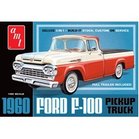 AMT - 1/25 1960 Ford F-100 Pickup w/Trailer NEW TOOLING Plastic Model Kit