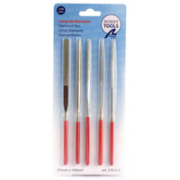 Artesania Latina - 5 Diamond Files Set. Size 140mm Modelling Tool [27015-5]