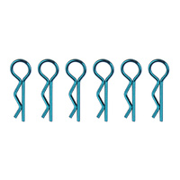 Body Clips, metallic blue, short