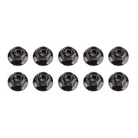 M5 FLANGED LOCKNUTS, BLACK (10