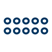 Washers, 7.8x3.5x0.5mm, blue aluminum