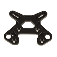 RC8B4 Front Shock Tower, black aluminum
