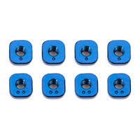 RC10F6 Camber Bushings, blue aluminum