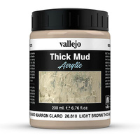 Vallejo Diorama FX Thick Mud Textures Light Brown Thick Mud 200ml