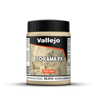 Vallejo Diorama FX Thick Mud Textures Light Brown Thick Mud 200ml