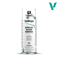 Vallejo Aerosol Gloss Varnish 400ml Hobby Spray Paint [28530]