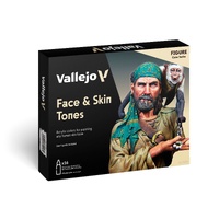 Vallejo Model Colour: Face &amp; Skin Tones (16 Colours) Acrylic Paint Set
