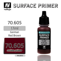 Vallejo Surface Primer: German Red Brown RAL8012 - 18ml