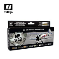 Vallejo Model Air RAF & FAA Day Fighters Pre-War to 1941 8 Colour Acrylic Airbrush Paint Set [71149]