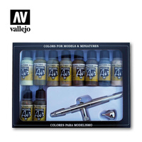 Vallejo Model Air Camouflage colors + airbrush 10 Colour + Airbrush Set [71168]