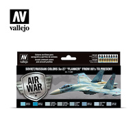 Vallejo Model Air Soviet / Russian Su-27 "Flanker" from 80's to present Acrylic Paint Set [71602]