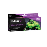 Vallejo Game Colour Orcs &amp; Goblins - 8 Colour Acrylic Paint Set