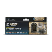 Vallejo Wizkids Premium set: Dungeon Depths Acrylic Paint Set (8 Colour Set)