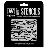 Vallejo 1/32 Pixelated Modern Camo Stencil [ST-CAM004]