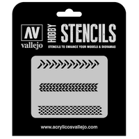 Vallejo - 1/35 Tyre Marks Stencil Template