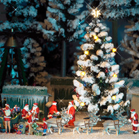 Busch - HO Snow Christmas Tree w/Lights