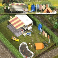 Busch - Caravan with Accessories
