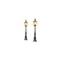 Busch - G Scale 2 Period Street Lamps 188mm Brw