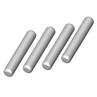 Corally - Wheel Axle Pin - ø2x12 - Steel -  4 Pcs