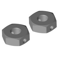 Team Corally - Wheel Hex Adapter - Rear - Aluminum - 2 pcs
