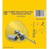 CMK 1/48 B-26B/C Marauder Nose Gun Ammo Boxes and Feed  / for ICM kit