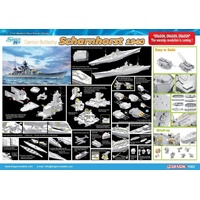 Dragon - 1062 1/350 German Battleship Scharnhorst 1940 Plastic Model Kit