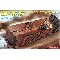 Dragon - 1/35 German Railway Gondola Type Ommr w/AA Gun Crew Plastic Model Kit