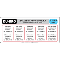 DUBRO  - 2.0 / 2.5mm Hardware Assortment Kit (288 pcs set)