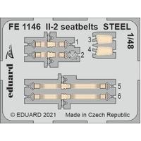 Eduard - FE1146 1/48 IL-2 seatbelts STEEL Photo etched parts