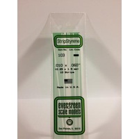 Evergreen - Styrene Strip White .010 X .060 X 14 - #103