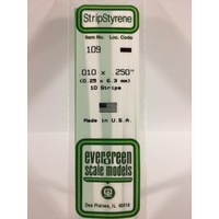 Evergreen - Styrene Strip White .010 X .250 X 14 - #109