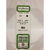 Evergreen - Styrene Strip White .030 X .030 X 14 - #131