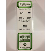 Evergreen - Styrene Strip White .030 X .080 X 14 - #134