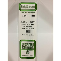 Evergreen - Styrene Strip White .040 X .080 X 14 - #144